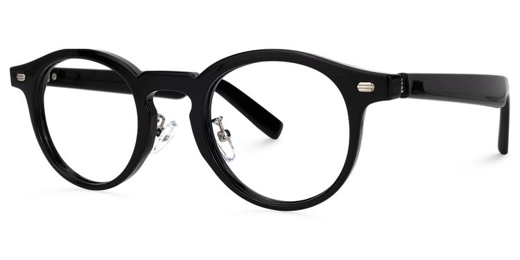 Laticia Round Black Glasses