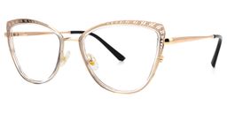 Aramoix Cateye Gold Glasses1