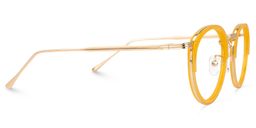 Brigitte Round Yellow Glasses2