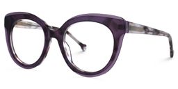 Brewster Round Purple Glasses1