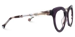 Brewster Round Purple Glasses2
