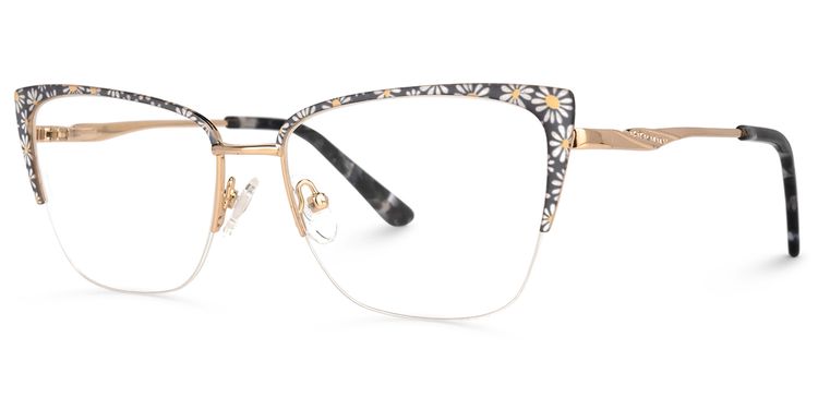 Kandee Square Floral Glasses