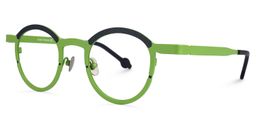 Castro Round Green Glasses1