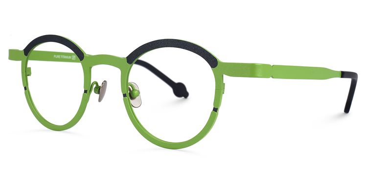Castro Round Green Glasses