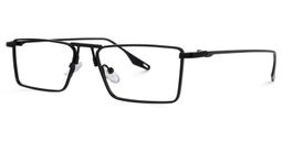 Mallet Rectangle Black Glasses1