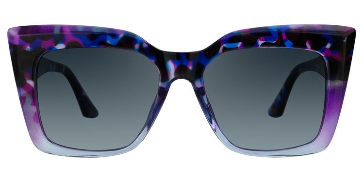 Hoofe Square Purple-Tortoise Sunglasses