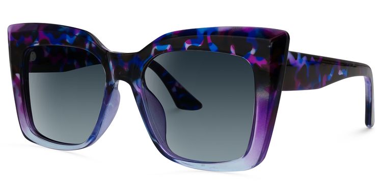 Hoofe Square Purple-Tortoise Sunglasses
