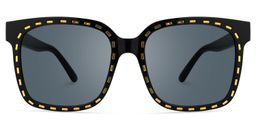 Amador Square Black Sunglasses0