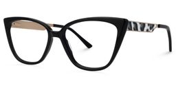 Knapp Cateye Black Glasses1
