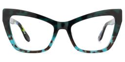 Kristie Cateye Green-Tortoise Glasses0