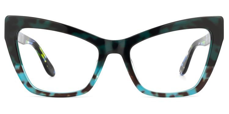 Kristie Cateye Green-Tortoise Glasses