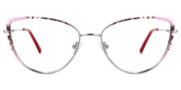 Mesha Cateye Pink-Floral Glasses0