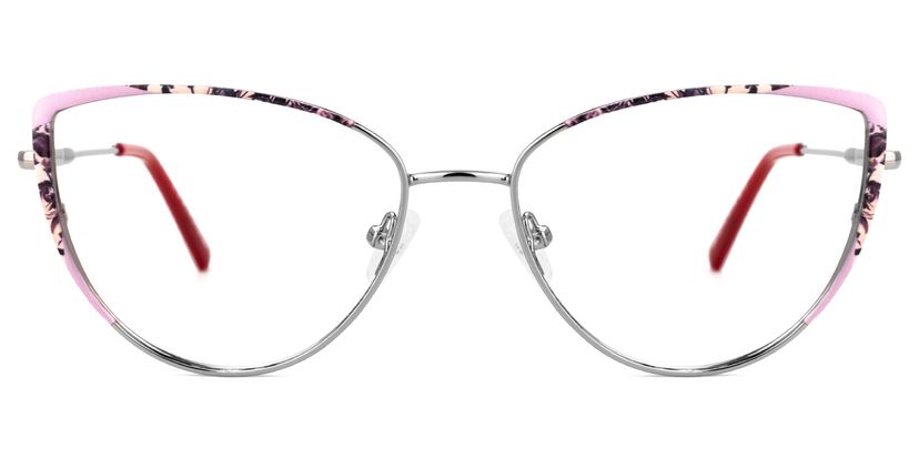 Mesha Cateye Pink-Floral Glasses