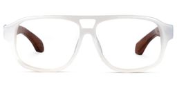 Shakey Square White Glasses0