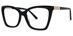 Latora Cateye Black Glasses1