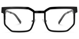 Barber Geometric Black Glasses0