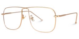 Jacqlyn Square Gold Glasses1