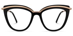 Wasiq Cateye Black Glasses0