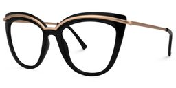 Wasiq Cateye Black Glasses1