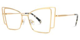 Tapacia Geometric Gold Glasses1