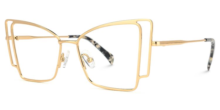 Tapacia Geometric Gold Glasses