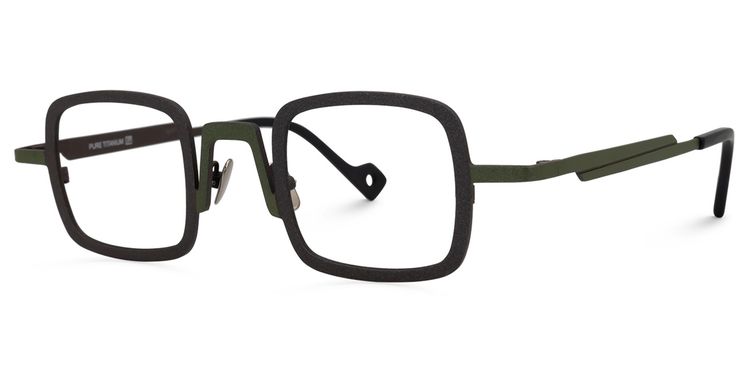Roselyn Square Green Glasses