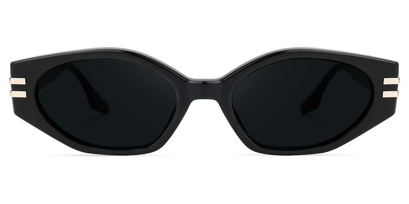 Shalanza Geometric Black Sunglasses