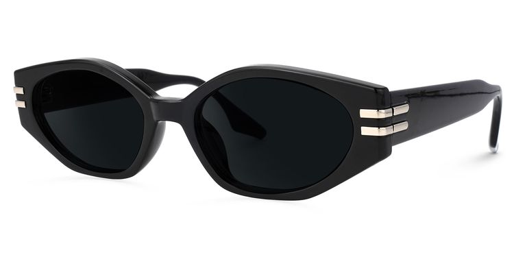 Shalanza Geometric Black Sunglasses