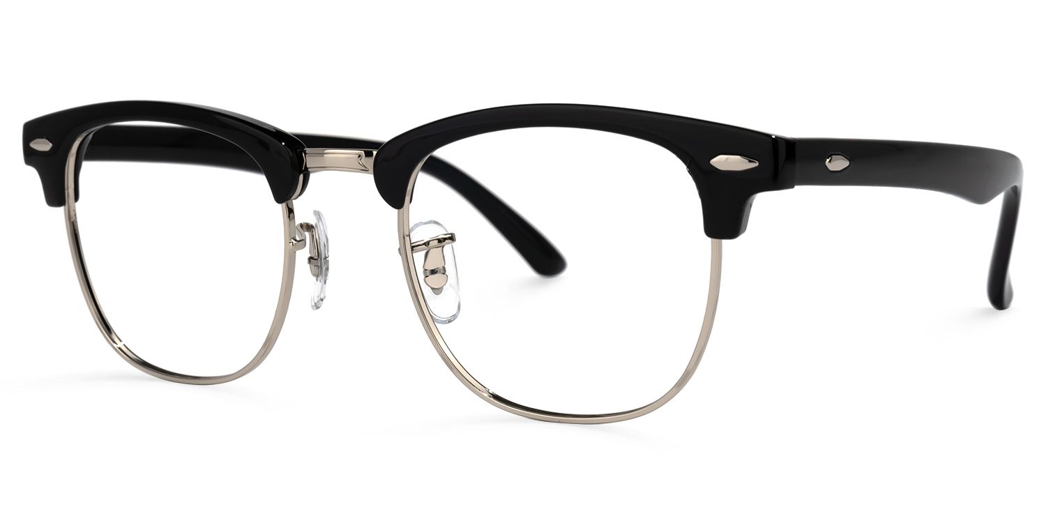 Hacker Browline Black Glasses | ZEELOOL UK1