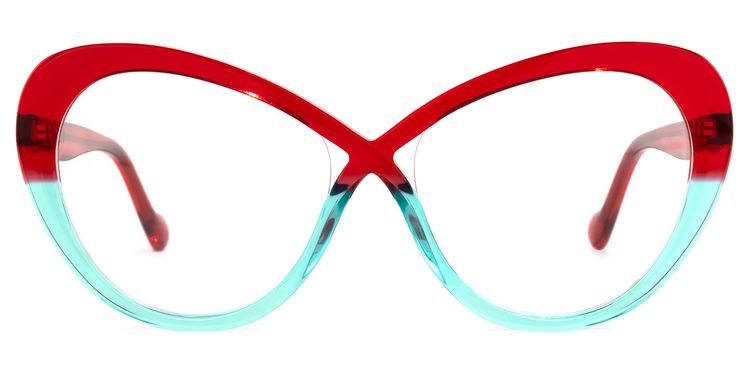 Charde Geometric Red Glasses
