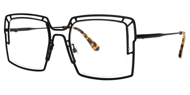 Kapri Square Black Glasses