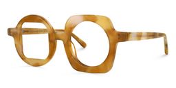 Menin Geometric Brown Glasses1