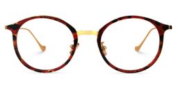 Laboy Round Red-Tortoise Glasses0