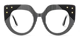 Kitione Cateye Black Glasses0