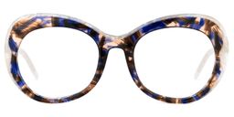 Laury Round Floral Glasses0