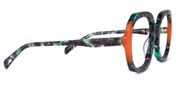 Raquell Square Green-Floral Glasses2