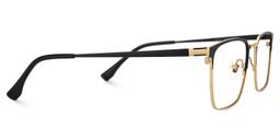 Lyken Square Black-Gold Glasses2