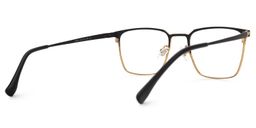 Lyken Square Black-Gold Glasses3