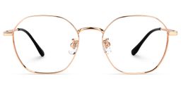 Diiane Geometric Rose-Gold Glasses0