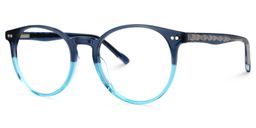Ocasio Round Blue Glasses1