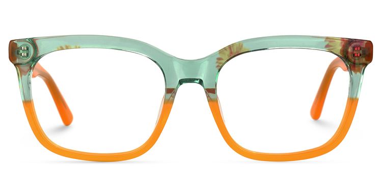 Kriss Square Earthy-Yellow Glasses