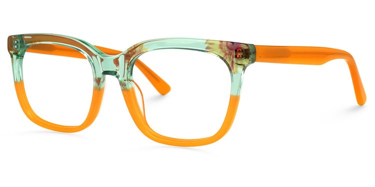 Kriss Square Earthy-Yellow Glasses