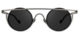 Cowan Geometric Black-Gray Sunglasses0