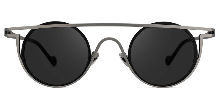 Cowan Geometric Black-Gray Sunglasses