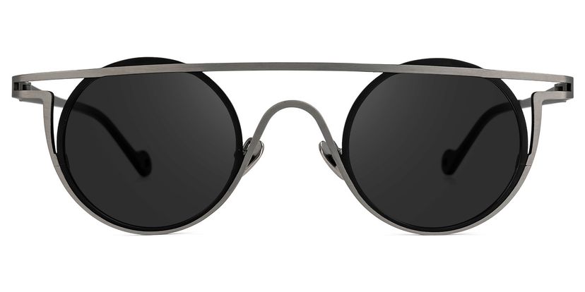 Cowan Geometric Black-Gray Sunglasses