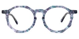 Deehan Geometric Blue-Floral Glasses0