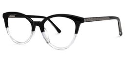 Diane Cateye Black-Clear Glasses1