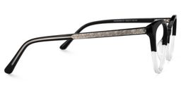 Diane Cateye Black-Clear Glasses2
