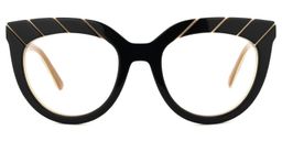 Amare Cateye Black Glasses0