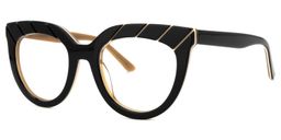 Amare Cateye Black Glasses1